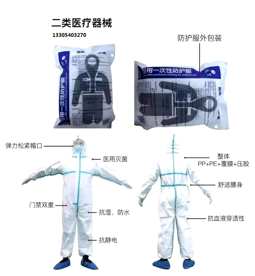 山东朱氏药业集团有限公司 医用防护服